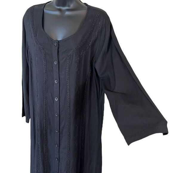 ORIGINAL ANTHONY Black Embroidered Boho Maxi Dress - Picture 6 of 8